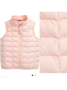The North Face Light Pink Quilted Kids Vest